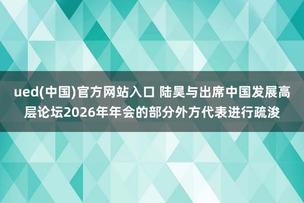 ued(中国)官方网站入口 陆昊与出席中国发展高层论坛2026年年会的部分外方代表进行疏浚