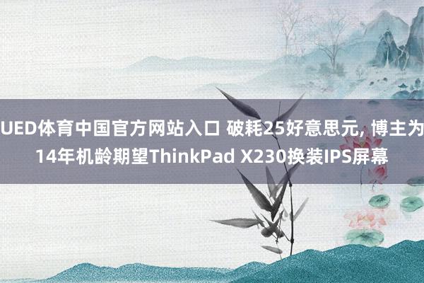 UED体育中国官方网站入口 破耗25好意思元， 博主为14年机龄期望ThinkPad X230换装IPS屏幕