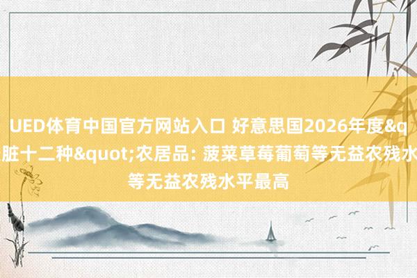 UED体育中国官方网站入口 好意思国2026年度"最脏十二种"农居品: 菠菜草莓葡萄等无益农残水平最高