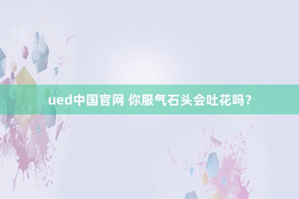 ued中国官网 你服气石头会吐花吗？