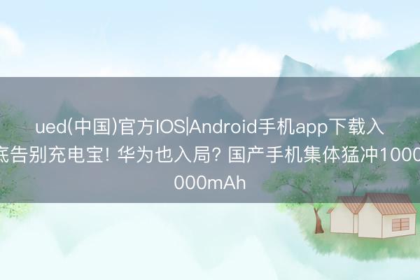 ued(中国)官方IOS|Android手机app下载入口 澈底告别充电宝! 华为也入局? 国产手机集体猛冲10000mAh