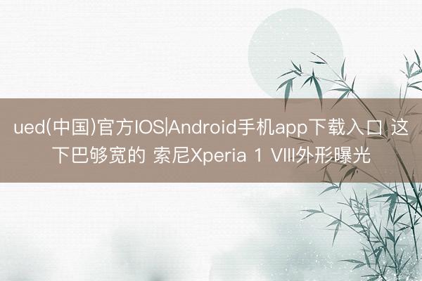 ued(中国)官方IOS|Android手机app下载入口 这下巴够宽的 索尼Xperia 1 VIII外形曝光