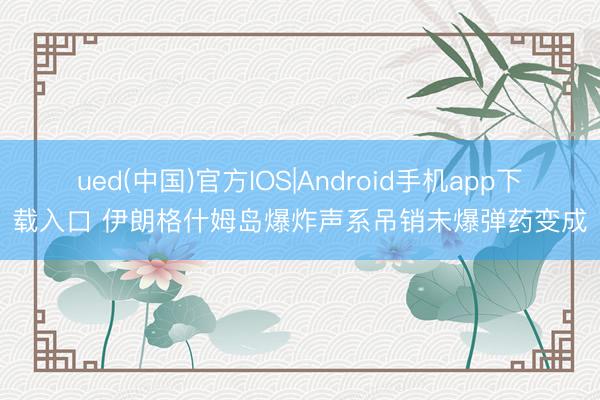 ued(中国)官方IOS|Android手机app下载入口 伊朗格什姆岛爆炸声系吊销未爆弹药变成