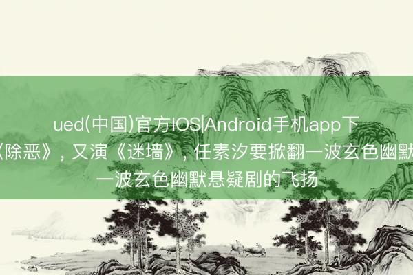 ued(中国)官方IOS|Android手机app下载入口 演完《除恶》， 又演《迷墙》， 任素汐要掀翻一波玄色幽默悬疑剧的飞扬