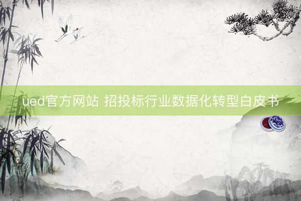 ued官方网站 招投标行业数据化转型白皮书
