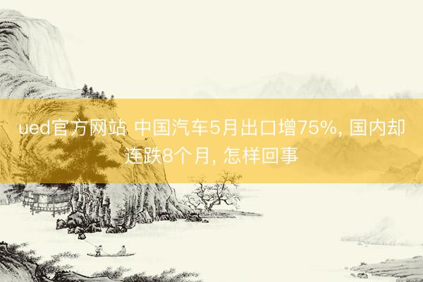 ued官方网站 中国汽车5月出口增75%， 国内却连跌8个月， 怎样回事